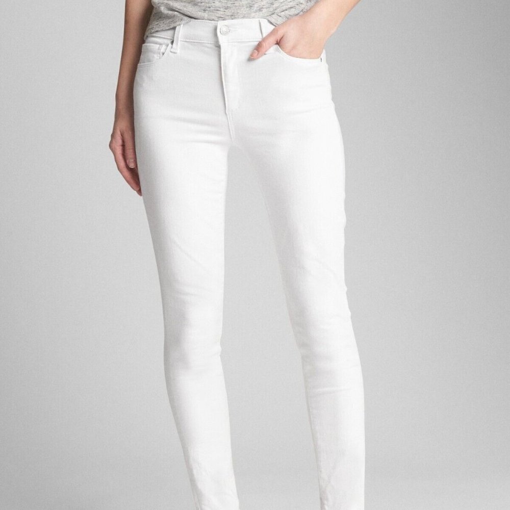 Gap White True Skinny Sculpt Denim Jean Size 27 Tall, #256672